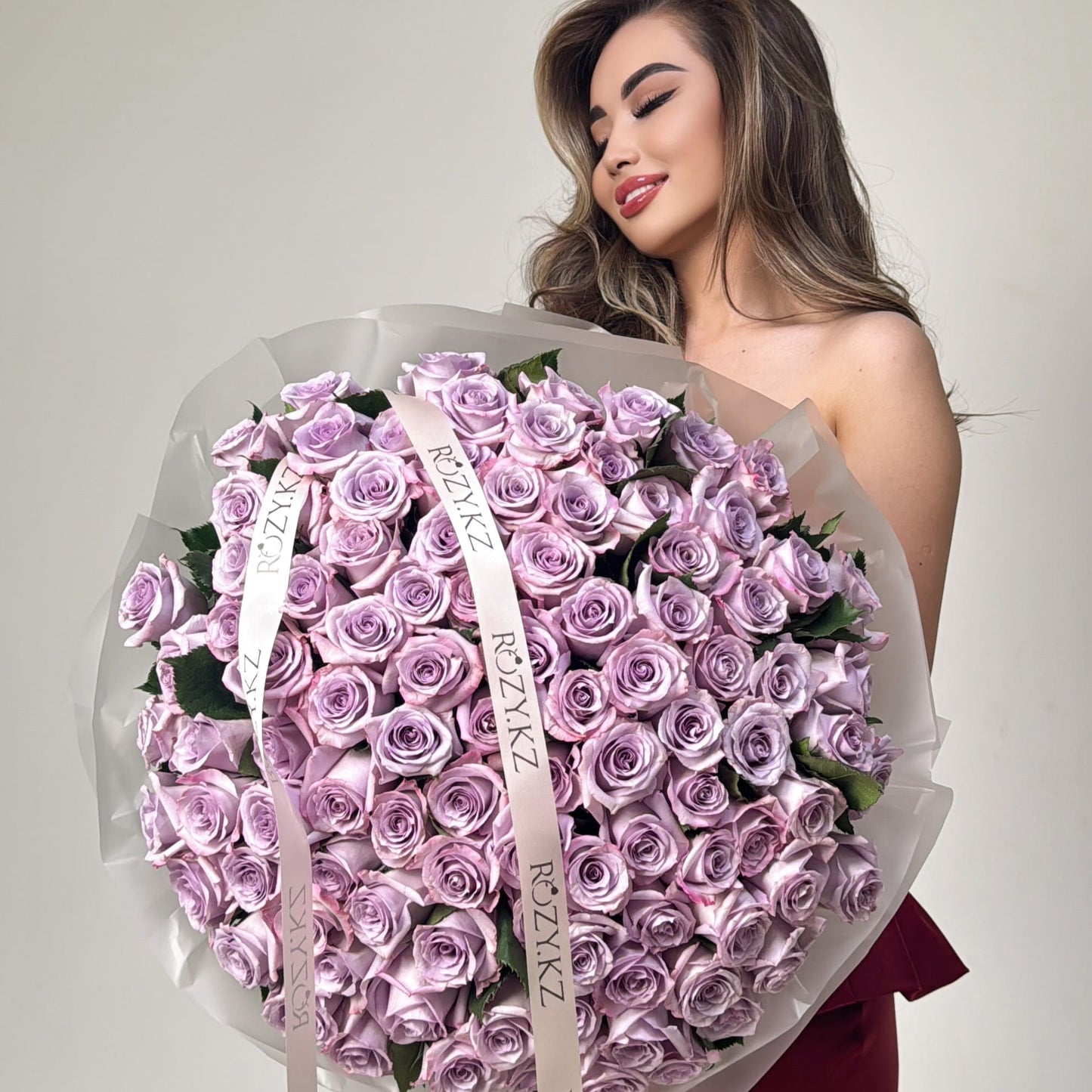 101 сиреневый рассвет Доставка цветов Астана