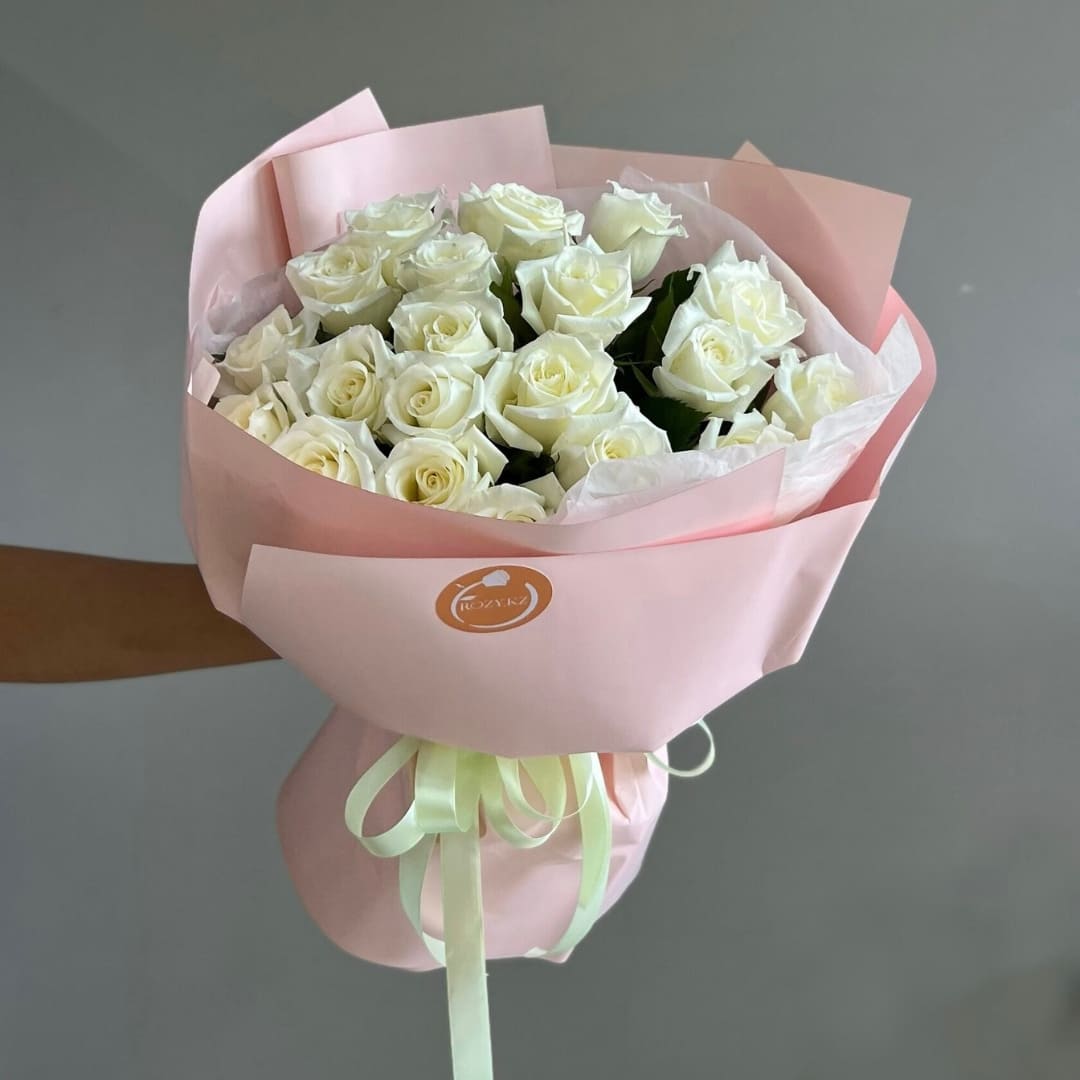 21 Белая роза Доставка цветов Астана