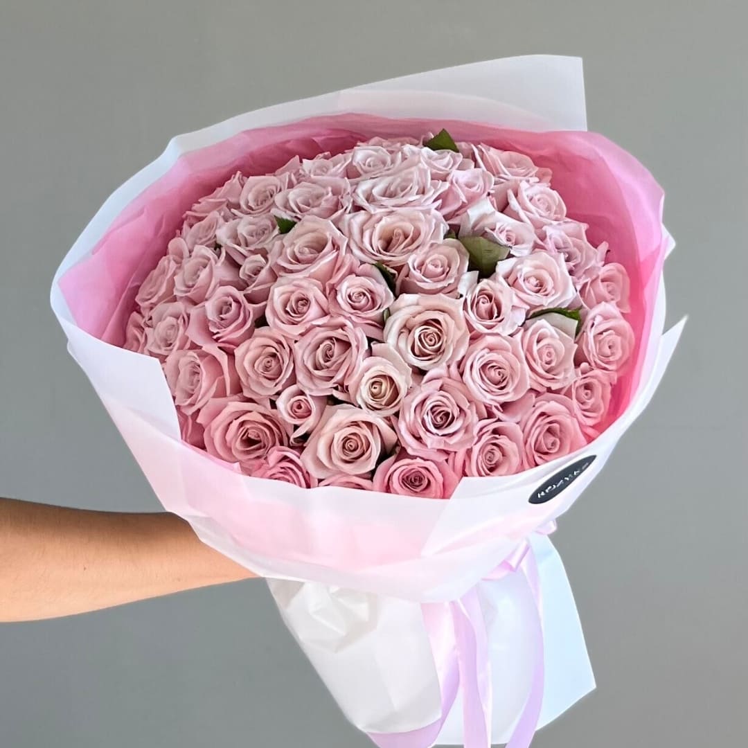 51 Светло-розовая роза Доставка цветов Астана