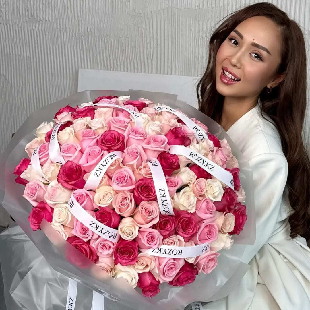 101 Роза микс Доставка цветов Астана