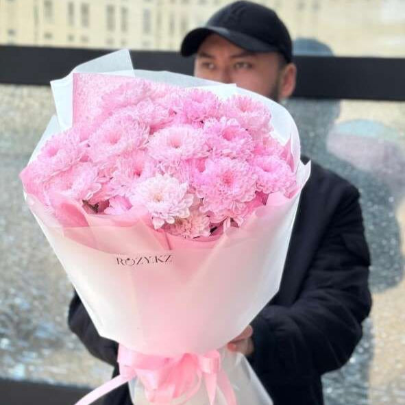 Букет из 5 кустовых хризантем Доставка цветов Астана