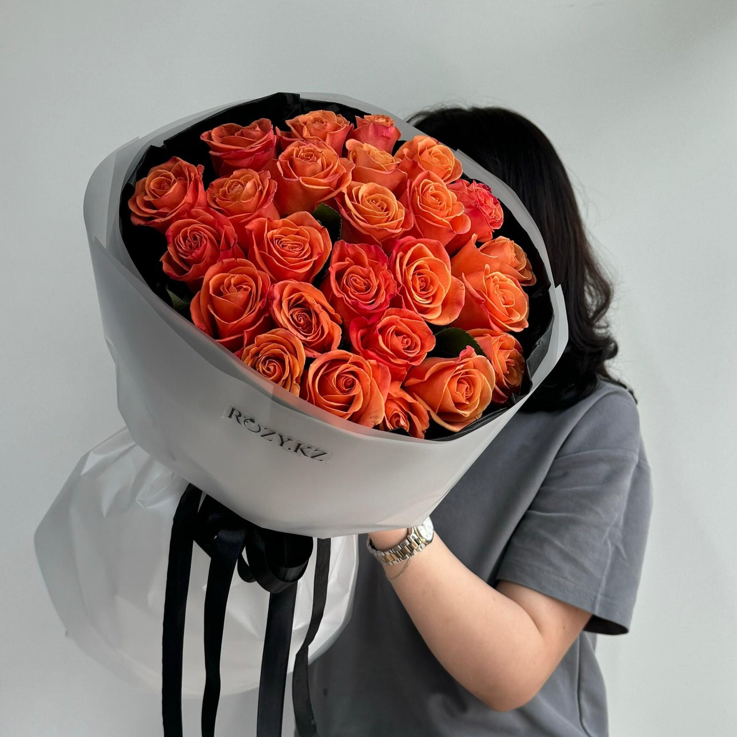 25 Оранжевых роз Доставка цветов Астана