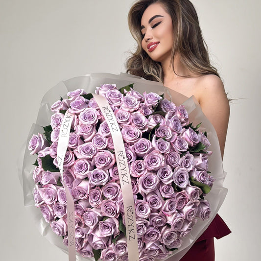 101 сиреневый рассвет Доставка цветов Астана