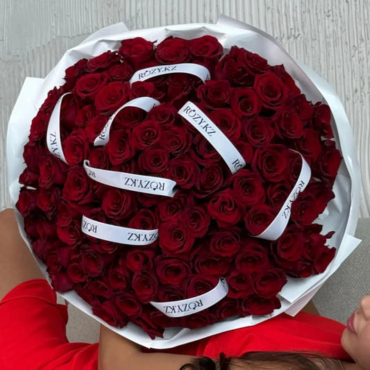 101 красная роза Доставка цветов Астана