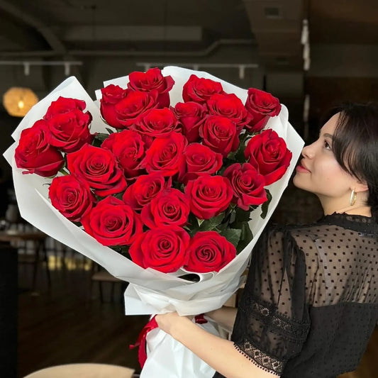25 Красных роз 90 см Доставка цветов Астана