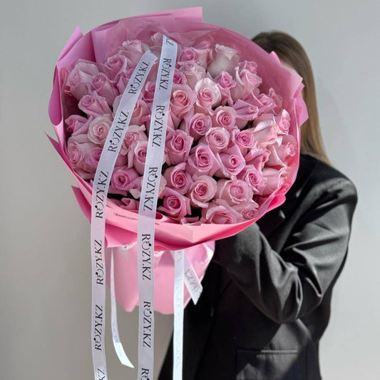 51 светло-розовая роза Доставка цветов Астана