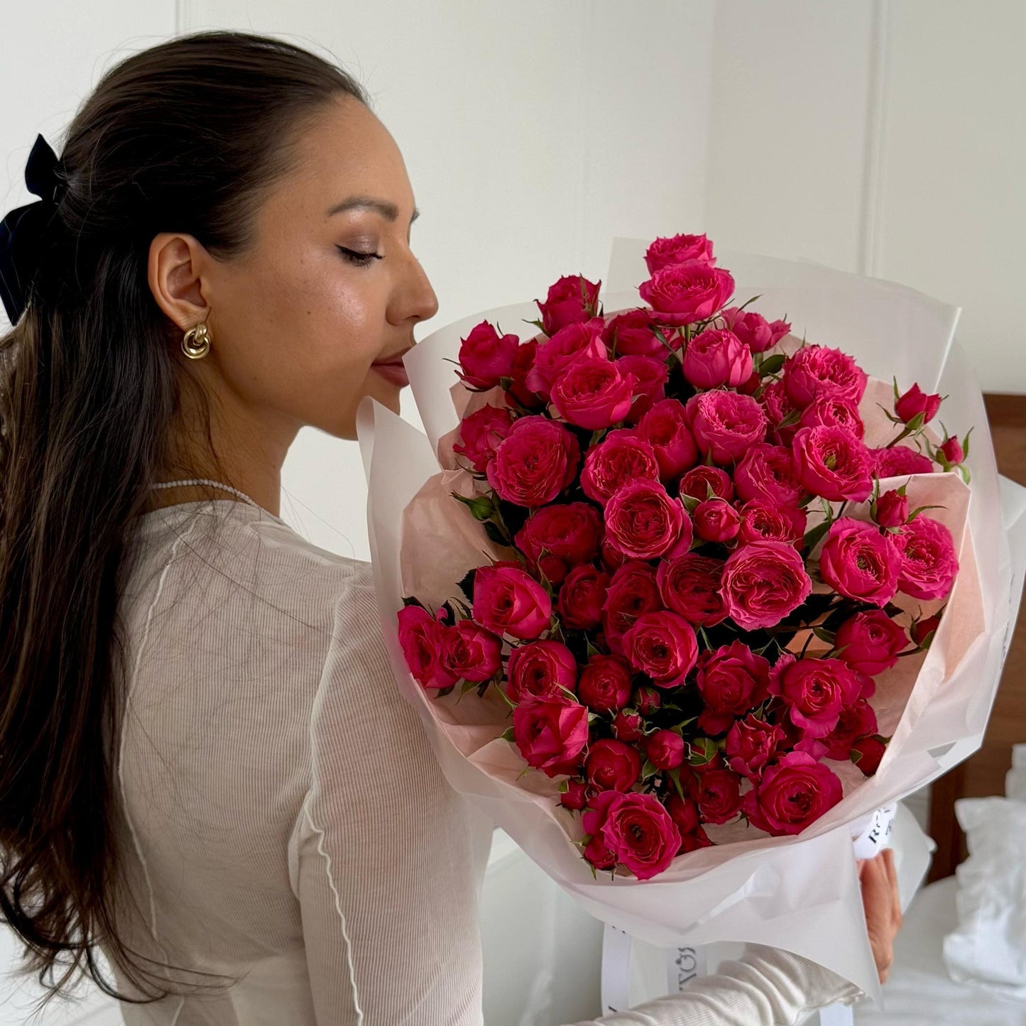 Букет из 7 кустовых роз Доставка цветов Астана