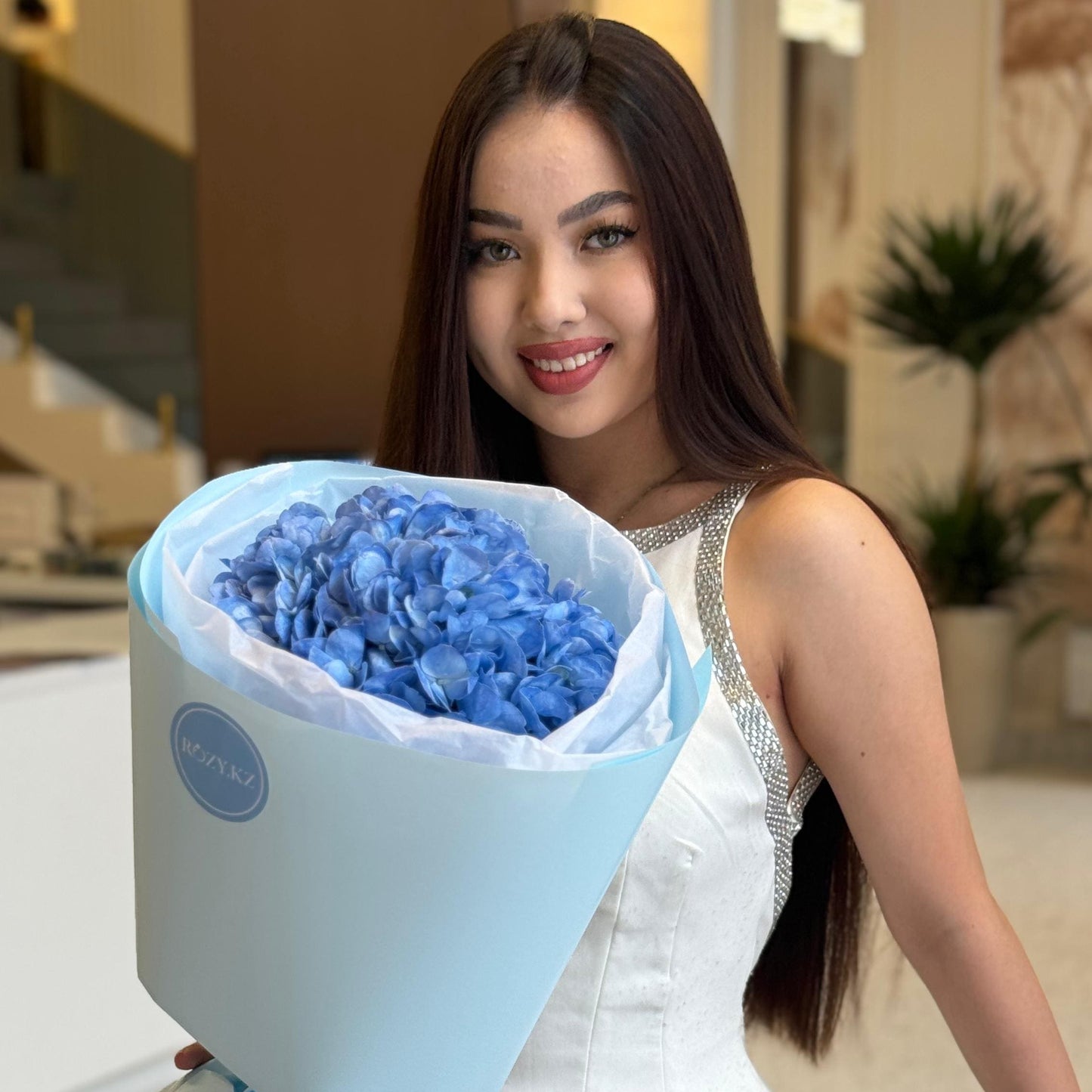 Букет из нежной гортензии Доставка цветов Астана