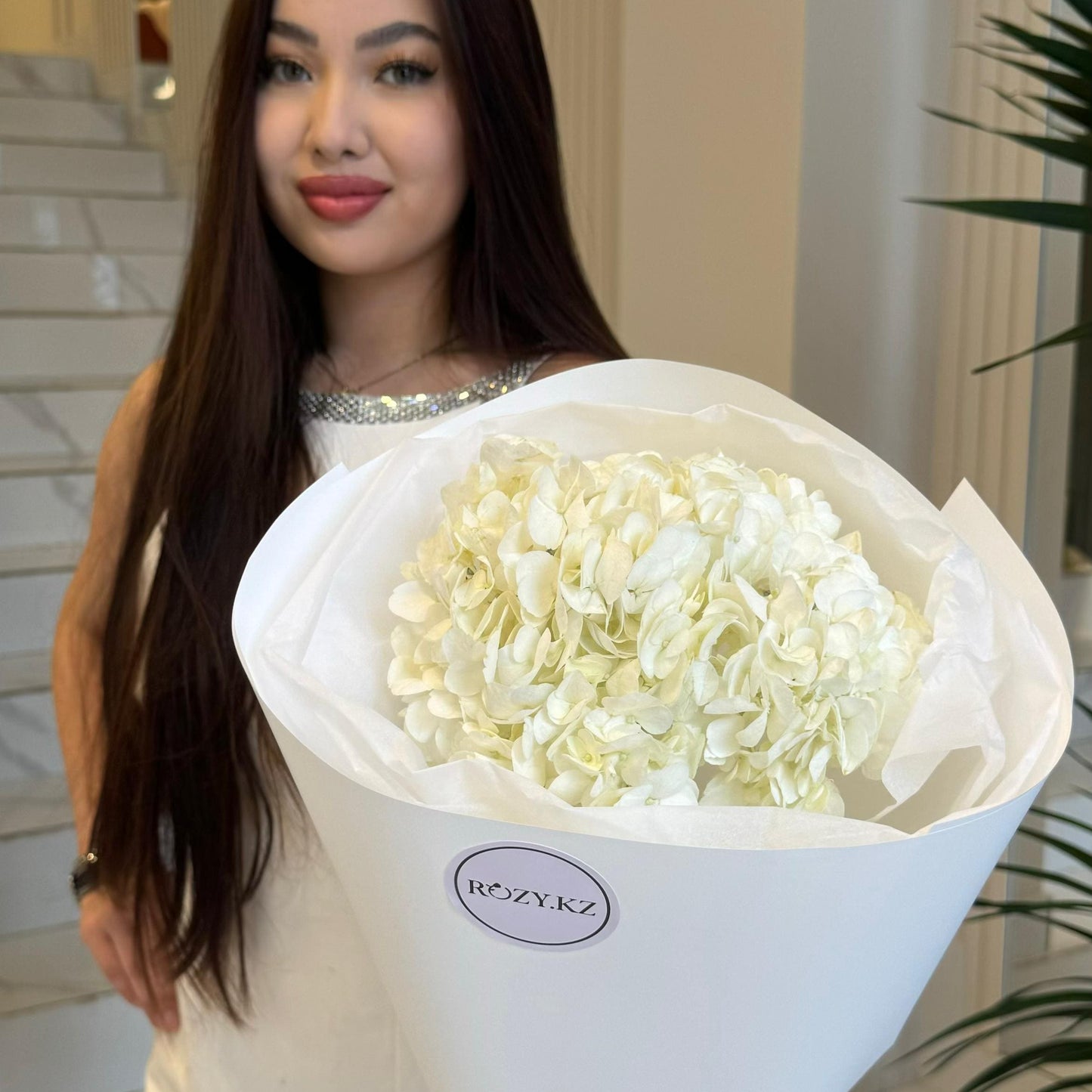 Букет из нежной гортензии Доставка цветов Астана